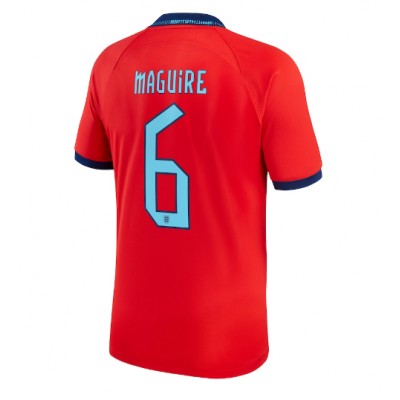 Fotballdrakt Herre England Harry Maguire #6 Bortedrakt VM 2022 Kortermet